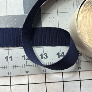Vintage MCM dark blue (348) French belting/milliners cotton/rayon grosgrain